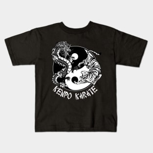 American Kenpo Karate Ying Yang Tiger And Dragon Kids T-Shirt